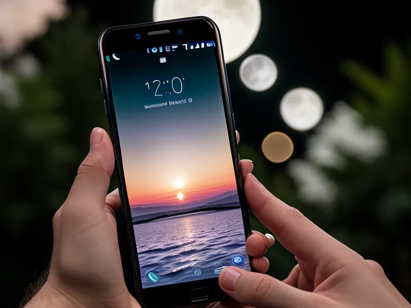 Smartphone moon phase app open against the Denver skyline as part of an astrology for skeptics comparison of lunar cycles tools