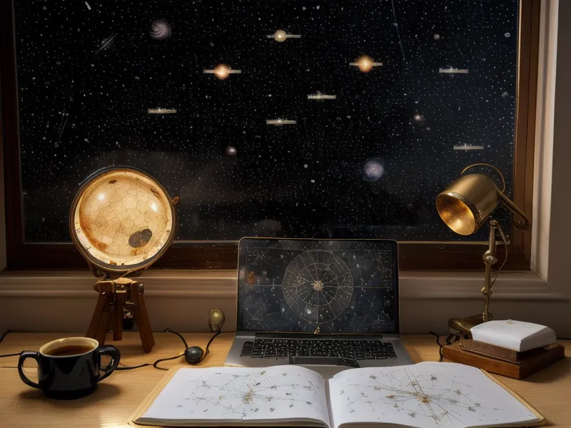 Dual monitors showing a financial spreadsheet cross-referenced with a natal chart to track second house transits